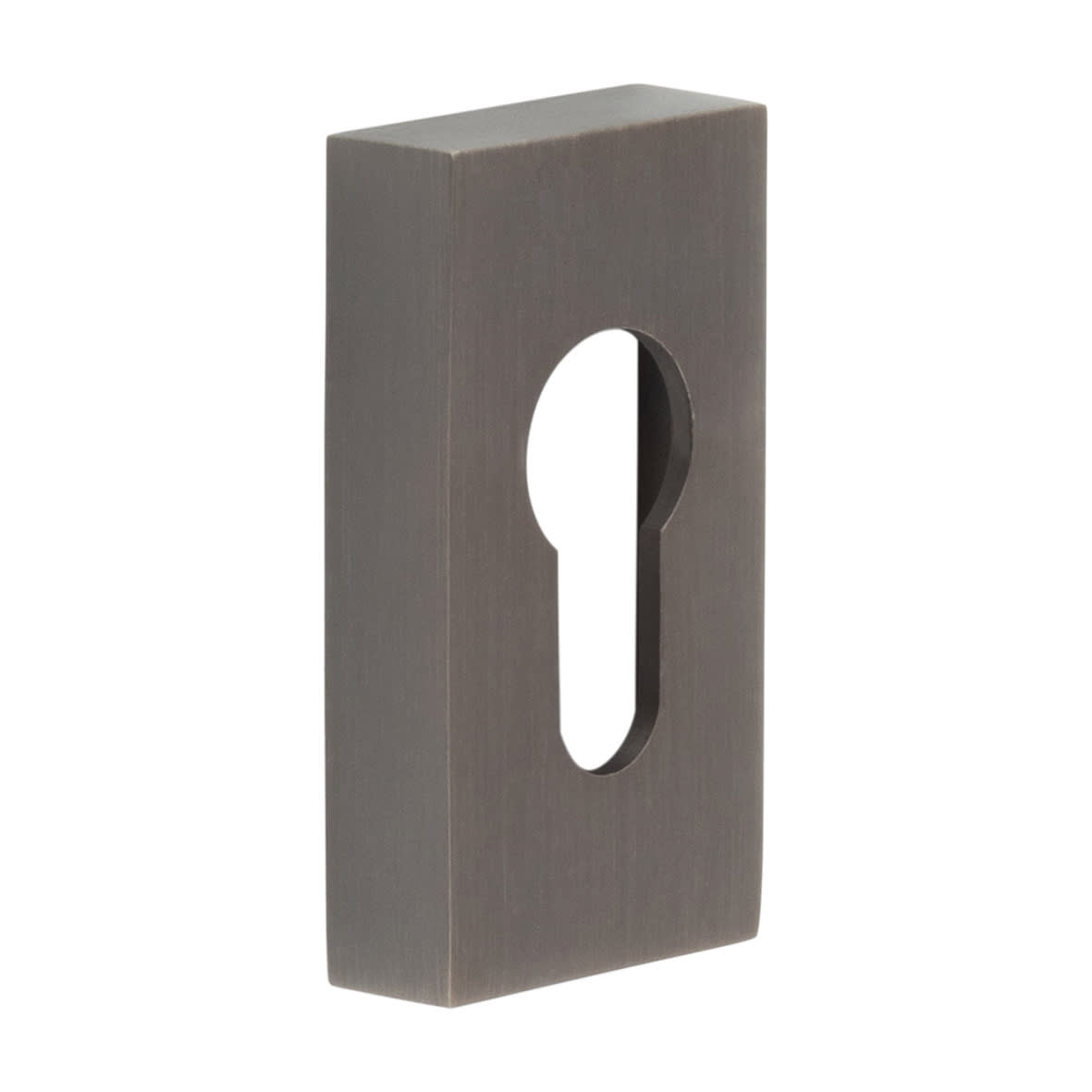 Rectangular Escutcheon - 65 x 35mm - Euro - Dark Bronze
