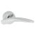 Polished Chrome Door Handles on Round Rose - Vecta Range