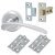 Marcus Polished Chrome Latch Door Handles on Rose Pack - Sophia Range