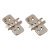 CLIP Cruciform Cabinet Mounting Plate - Screw On - 0mm Spacing - Pressed Steel - Pair