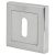 Square Escutcheon - 52 x 52mm - Keyhole - Satin Chrome