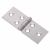 Cranked Knuckle Steel Backflap Cabinet Hinge - 50 x 100 x 1.5mm - Zinc Plated - Pair