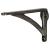 Curved Shelf Bracket - 110 x 80mm - Pewter Effect