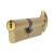 1 Star 6 Pin Kitemarked 100mm Euro Thumbturn Cylinder - 55mm Turn + 45mm - Polished Brass