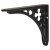 Clover Shelf Bracket - 125 x 100mm - Black