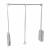 Pull Down Wardrobe Rail Lift - 600-830mm - Max Weight 12kg - Chrome