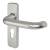 Satin Aluminium 20mm Return to Door Euro Lock Door Handles - 155 x 40mm
