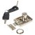 Adjustable Backset Lock - 22 x 18mm - Keyed Alike - Differ 1 - Nickel Plated