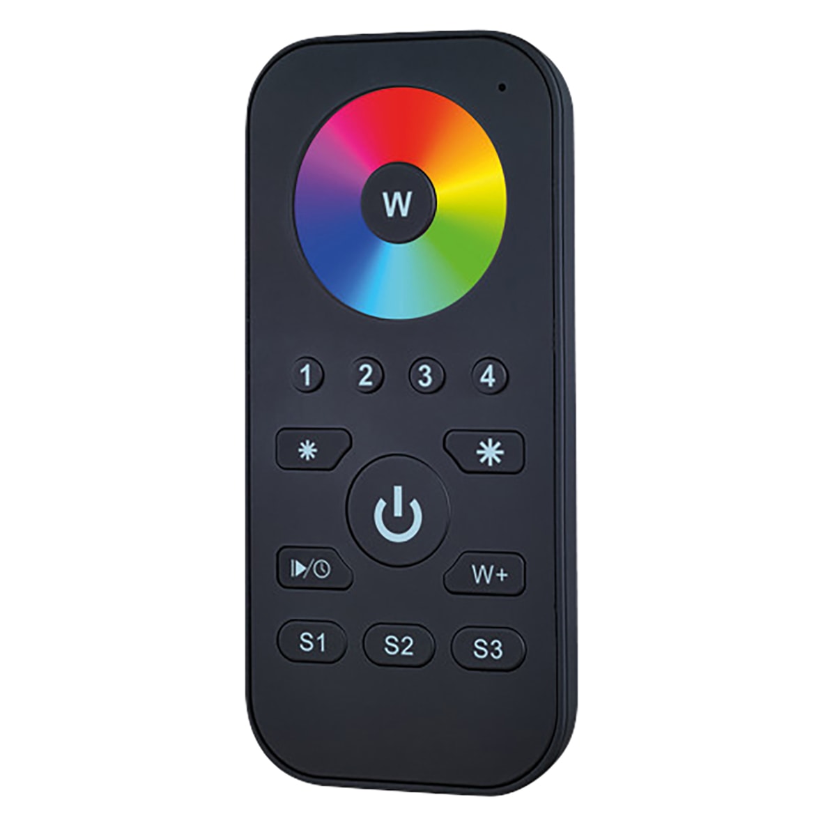 LED 4.5V 4 Zone RF Receiver Touch and Button Remote for RGBW LED Strip Lights - Black