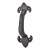 Antique Black Iron Fleur de Lys Offset Door Pull Handle - Screw Fix - 130 x 45mm