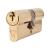 5 Pin 70mm Euro Double Cylinder - 35 + 35mm - Polished Brass - Keyed to Differ