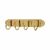 Marcus Solid Brass Coat Rack - 223 x 64 x 40mm - 4 Hooks - Polished Brass