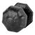 Antique Black Iron Octagonal Centre Door Knob - 66mm Rose Diameter