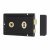 Flanged Rim Sashlock - 155 x 106mm - Antique Black Iron