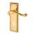 Polished Brass Georgian Scroll Keyhole Lock Door Handles - 150 x 48mm