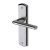 Satin Chrome Latch Door Handles - Lena Range - 190 x 48mm