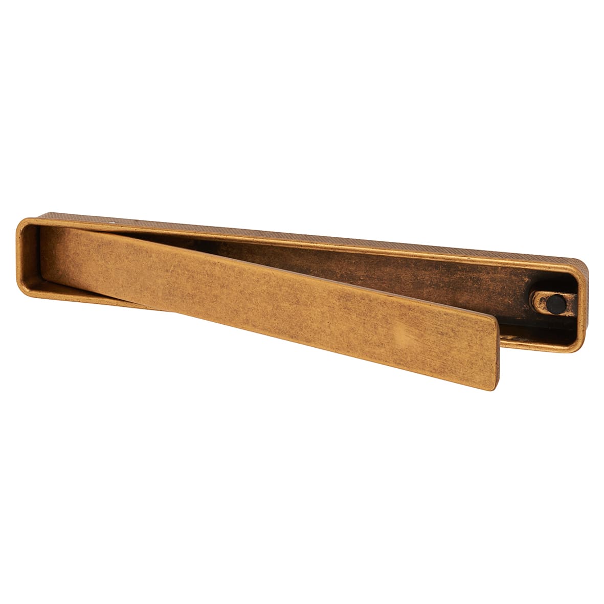Frome Rectangular Flush Cabinet Pull Handle - 164 x 24mm - Antique Brass