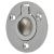 Round Flush Ring Cabinet Pull Handle - 38mm Diameter - Satin Chrome