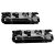 CLIP Straight Cabinet Mounting Plate - Screw On - 3mm Spacing - Steel - Black Onyx - Pair
