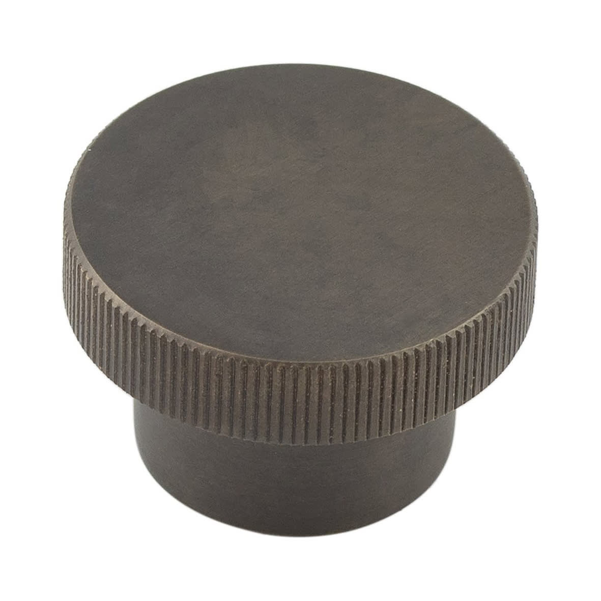 Thaxted Lines Round Cabinet Knob - 40mm Diameter - Dark Bronze