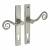 Pewter Monkey Tail Multipoint Euro Lock Door Handles - LH - 92mm c/c