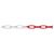 Welded Steel Chain - 6 x 42mm - 10m Length - Red/White