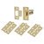 Tubular Latch Pack - 57mm Backset - 3 x Fire Rated Ball Bearing Hinges - Polished Brass