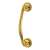Georgian Polished Brass Rope Edge Offset Door Pull Handle - Screw Fix - 178 x 35mm