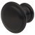 Rim Round Cabinet Knob - 30mm Diameter - Matt Black