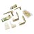 Cafe Door Gravity Door Hinge - 80 x 50mm - Polished Brass - Pair