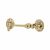 Heavy Duty Cabin Hook & Eye - 75mm Length - Polished Brass