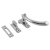 Cast Bulb End Mortice & Hook Plate Casement Window Fastener - Reversible - Polished Chrome