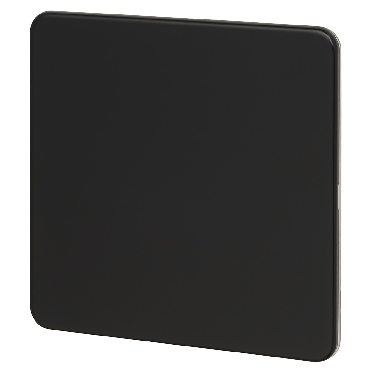 1 Gang Blank Plate - Matt Black
