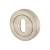 Escutcheon - 50mm Diameter - Keyhole - Satin Nickel