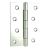 Steel Butt Door Hinge - 100 x 67mm - Bright Zinc Plated - Pair