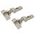 CLIP Top Cabinet Hinge - 107° - Sprung - Half Overlay - Zinc Plated - Pair