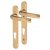 M1710RH/3360N Polished Brass uPVC Multipoint Door Handles - Short Plate - 92mm c/c - Tokyo Range