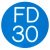 Fire Door Sign - Self Adhesive - 50mm Diameter - Rigid Plastic - Blue