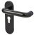 Ebony Black Nylon Steel Core Euro Lock Door Handles - 47.6mm c/c - Paris Range