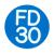 Fire Door Sign - Self Adhesive - 25mm Diameter - Rigid Plastic - Blue