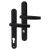 1530/3259N Black uPVC Multipoint Door Handles - Long Plate - 92mm c/c - 60mm door