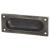 Rectangular Flush Cabinet Pull Handle - 90 x 40mm - Pewter Effect