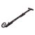 Blacksmith Pig Tail Casement Window Stay - 12"/300mm Length - Smooth Black