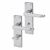 Polished Chrome Budget Straight Bathroom Door Handles - Mia Range - 153 x 42mm