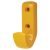 Nylon Single Coat Hook Face Fix - 62 x 20 x 35mm - Golden Yellow