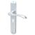 Satin Chrome Keyhole Lock Door Handles - Long Plate - Altea Range - 240 x 41mm