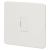 13A 1 Gang Screwless Flat Plate Unswitched Fused Spur - Matt White