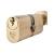 5 Pin 70mm Oval Thumbturn Cylinder - 35mm Turn + 35mm - Polished Brass - Keyed to Differ