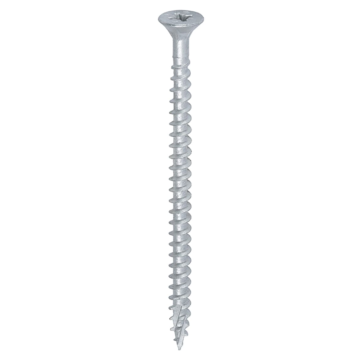 C2 Exterior Pozi Countersunk Wood Screws - 5.0 x 80mm - Silver Organic - Pack of 200