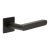 Dark Bronze Sprung Fire Rated Door Handles on Square Rose - CR-101 Range